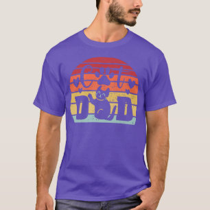 Camiseta Gato Papá Vintage Estilo Gato Retro Gafas de Sol D