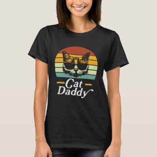 Camiseta Gato Papá Vintage Estilo Ochentero Gato Retro Desg