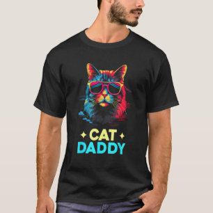Camiseta Gato Papá Vintage Retro Vaporwave 70s 80s Amor de 