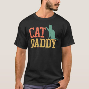 Camiseta Gato Papi Vintage Ochties Estilo Gato Distancia Re