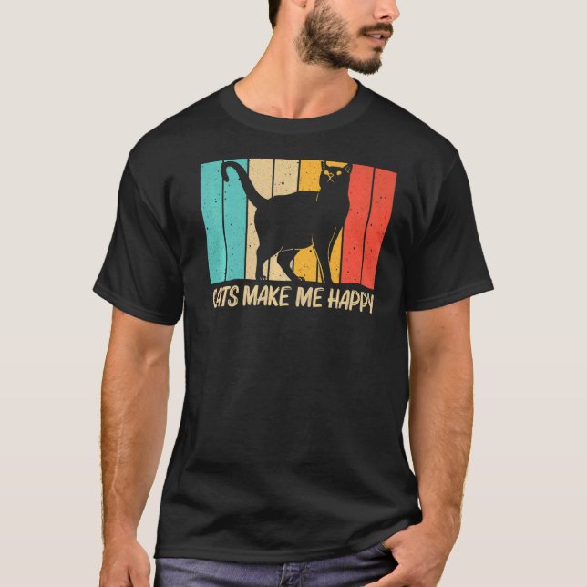 Camiseta Gato Para Hombres Mujeres Gato Negro Gato Gatos Ga (Anverso)