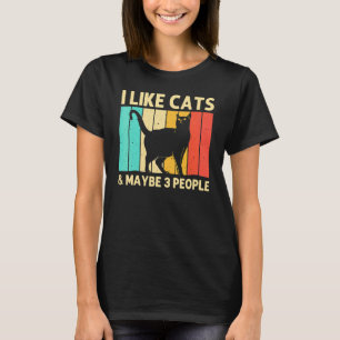 Camiseta Gato para hombres mujeres gato negro Gato Persona