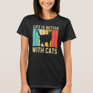 Camiseta Gato para hombres mujeres gato negro Persona de