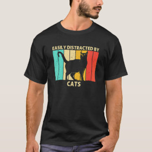 Camiseta Gato para hombres mujeres gato negro Persona de ga