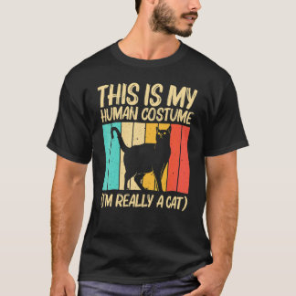 Camiseta Gato para hombres mujeres gato negro persona gato 