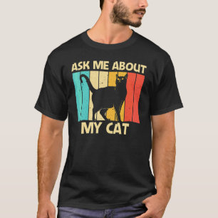 Camiseta Gato para hombres mujeres gato negro persona gato