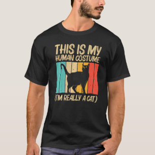 Camiseta Gato para hombres mujeres gato negro Persona gato