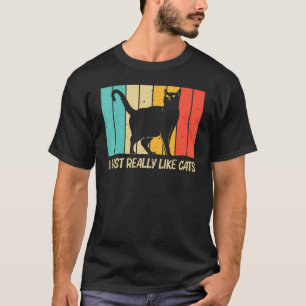 Camiseta Gato para hombres mujeres gato negro persona gato
