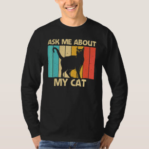 Camiseta Gato para hombres mujeres gato negro Persona gato 
