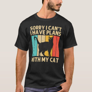 Camiseta Gato para hombres mujeres gato negro Persona gato
