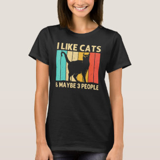 Camiseta Gato para hombres mujeres gato negro persona gato 
