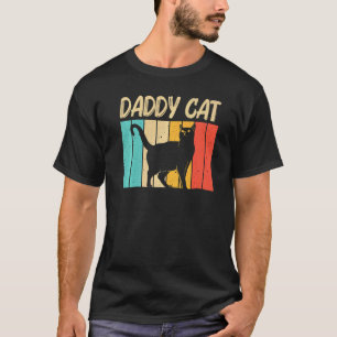 Camiseta Gato para hombres Papá Gato negro Gato Persona Gat
