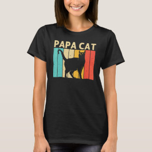 Camiseta Gato para hombres papá gato negro persona gato Gat