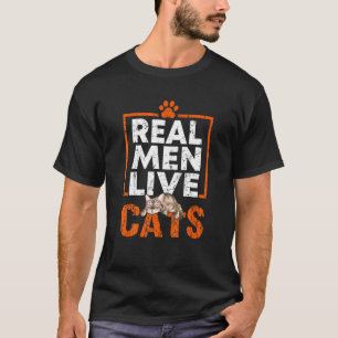 Camiseta Gato Para Hombres Y Niños Los Hombres De Verdad Am