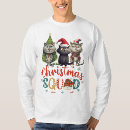 Camiseta Gato para los amantes del gato Navidades SQUAD div