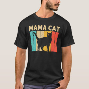 Camiseta Gato para mujeres mamá gato negro gato persona gat