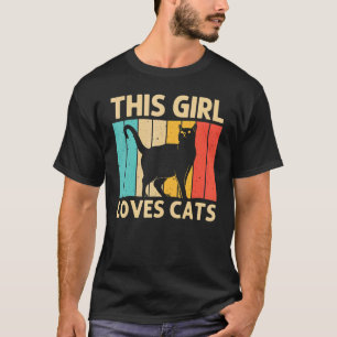 Camiseta Gato para niñas niño gato negro gato persona gatos