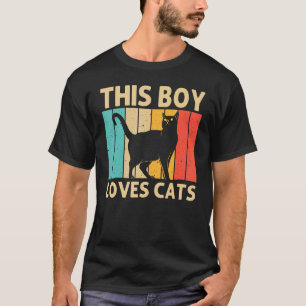 Camiseta Gato Para Niños Gatos Gatos Negro Gatos Gatos