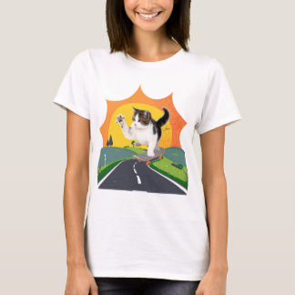 Camiseta Gato para patinar