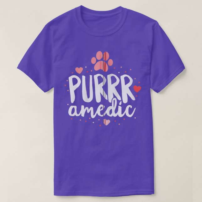 Camiseta Gato paramédico Purramedic Veterinaria Vet Tech (Diseño del anverso)