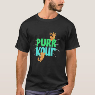 Camiseta Gato Parkour Kitty PURR KOUR Gato Funny Amantes Ki