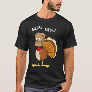 Camiseta Gato Parodia Maullido Máscara de Pavo Fiesta en Ca
