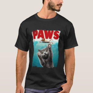 Camiseta Gato Parodia Ratón Divertido Gato Persiguiendo 80s