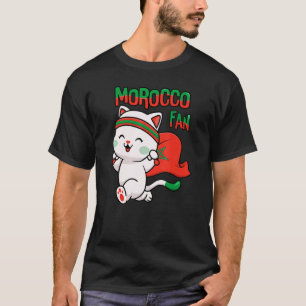 Camiseta Gato partidario del equipo marroquí Marruecos