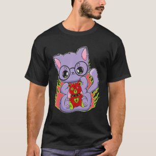 Camiseta Gato Pastel Góthico Con Oso de Peluche Para Fans d