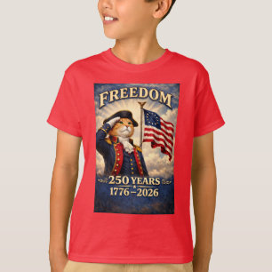 Camiseta Gato Patriótico 250 Años 4 de Julio Orgullo Americ
