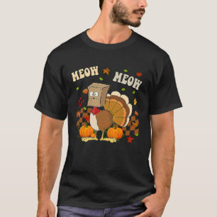Camiseta Gato  Pavo Gato Falso Día de Acción de Gracias Mau