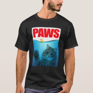 Camiseta Gato PAWS Y Pato De Goma Amarillo