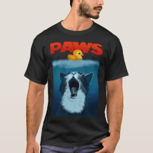 Camiseta Gato PAWS Y Pato De Goma Amarillo Gatito Lindo Gat