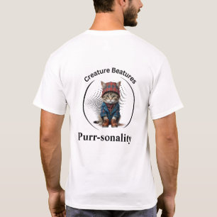 Camiseta gato peculiar en Escocia Tartán Gracioso Sarcasm