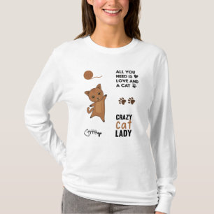 Camiseta Gato Pegatina de gatos negros Juego de hojas de pa