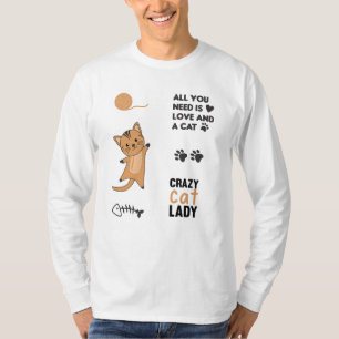 Camiseta Gato Pegatina de gatos negros Juego de hojas de pa
