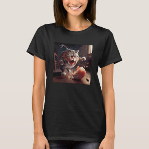 Camiseta Gato Peleando Con Bacon Y Huevos