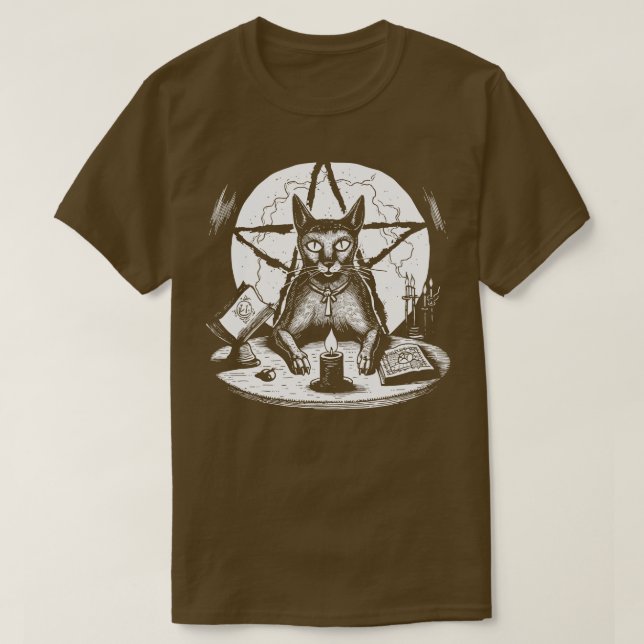 Camiseta Gato pentagram picante (Diseño del anverso)