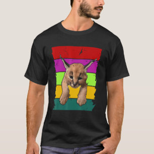 Camiseta Gato Pequeño Caracal Big Floppa Retro Vintgae
