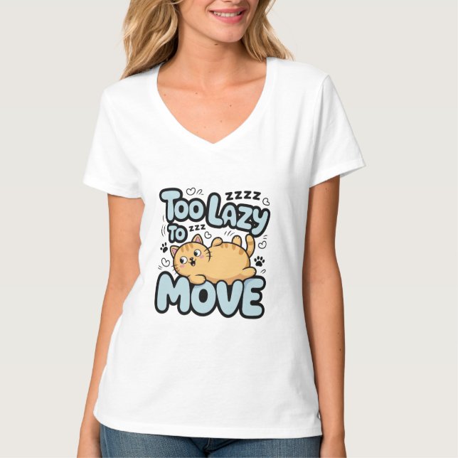 Camiseta Gato perezoso (Anverso)