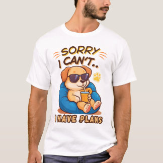 Camiseta Gato Perezoso Divertido – Lo Siento, No Puedo, Ten