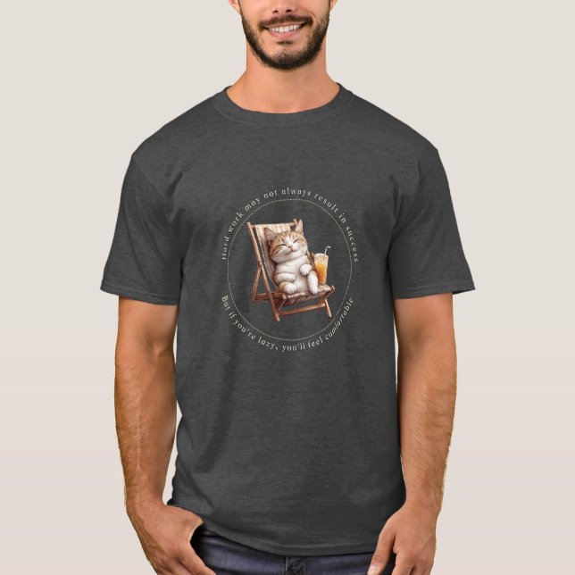 Camiseta Gato perezoso, gato gracioso (Anverso)