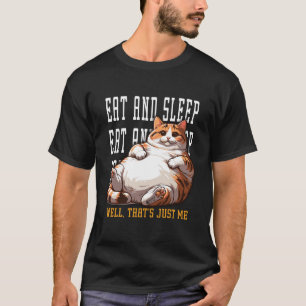 Camiseta Gato perezoso hombres negro