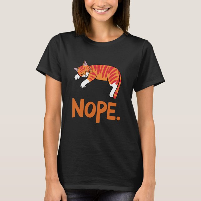Camiseta Gato Perezoso No (Anverso)