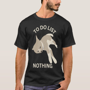 Camiseta Gato perezoso que duerme para hacer una lista de n