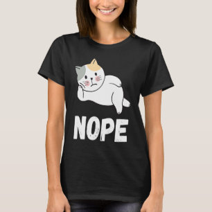 Camiseta Gato Perezoso Relajante Nope