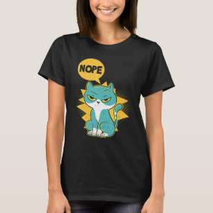 Camiseta Gato Perezoso y Molesto Nope Cat