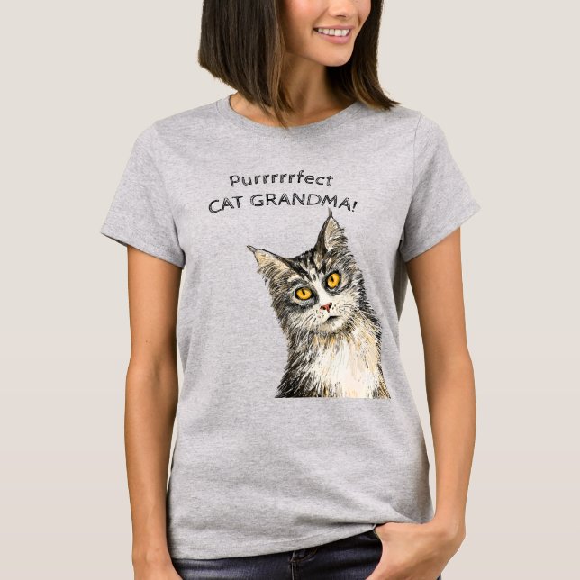 Camiseta Gato perfecto abuela T-Shirt (Anverso)