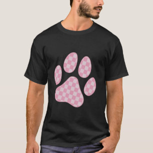 Camiseta Gato Perro Huella Dactilar Cuadro de Madera Rosa C