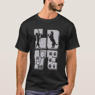 Camiseta Gato Perro Huella de Garra Amor Adorable Animales